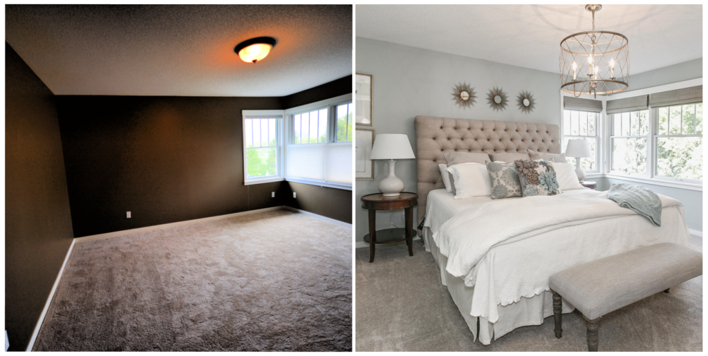 Before and after Interior redesign by Brenda Smail